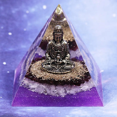 Healing and Grounding Buddha Orgonite Pyramid-Your Soul Place